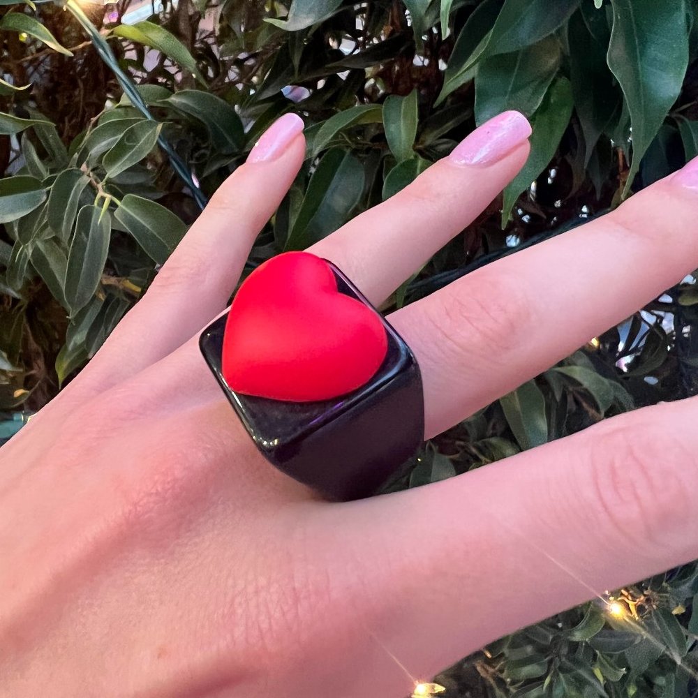 Acrylic ring "HEART"❤️ - Picture 3 of 5